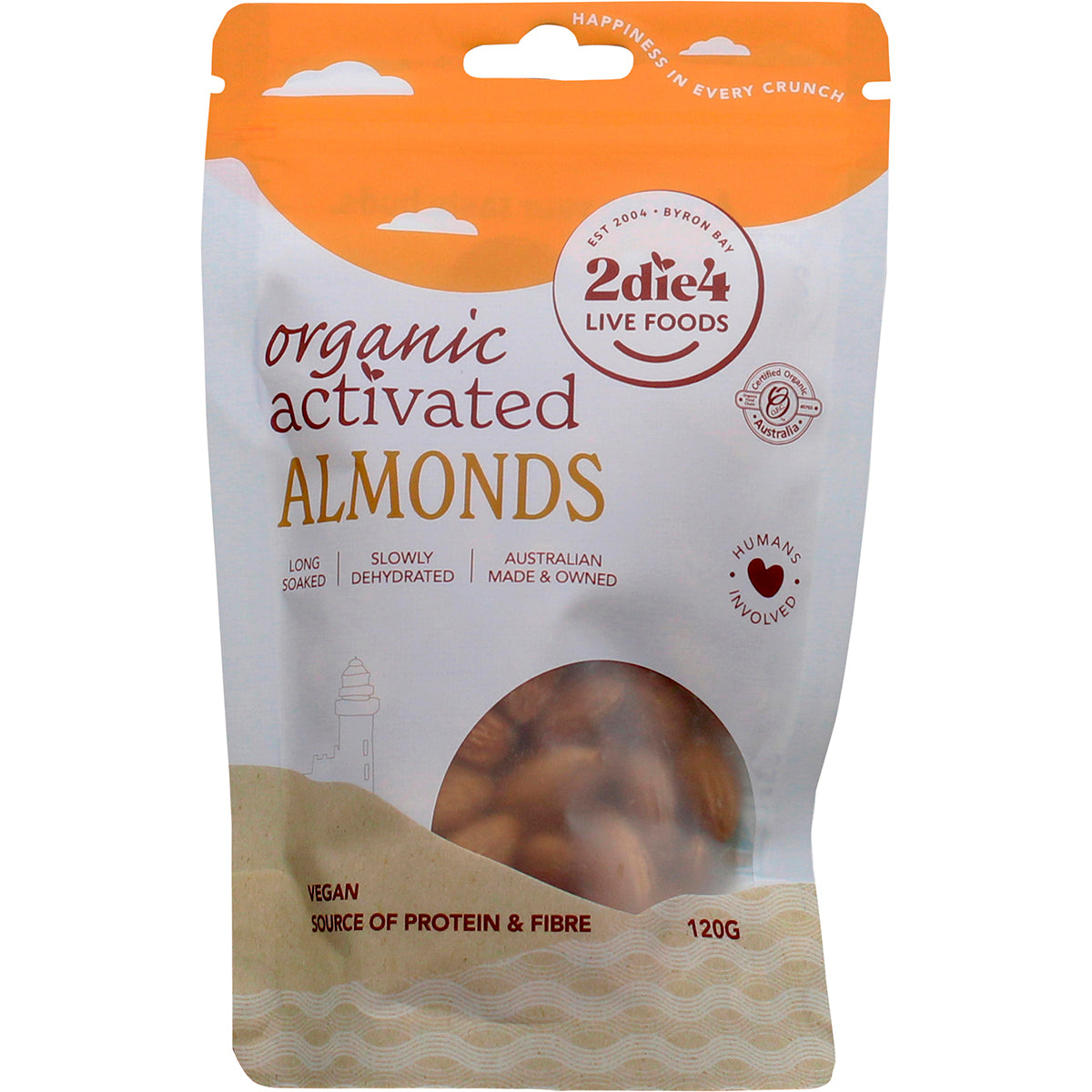2die4 Organic Activated Almonds- 120g