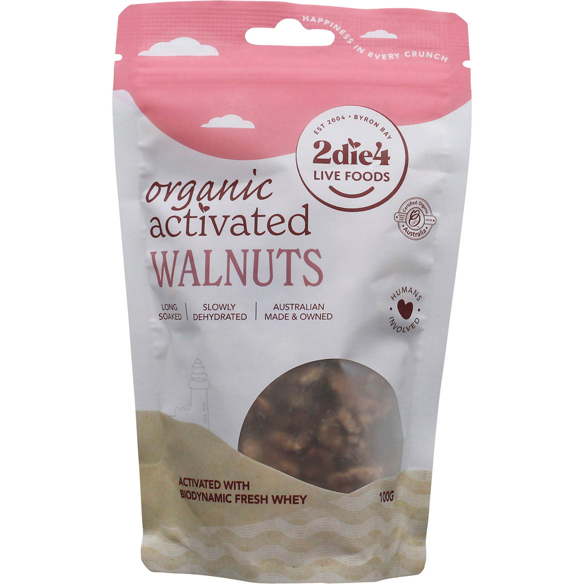 2die4 Organic Activated Walnuts- 100g