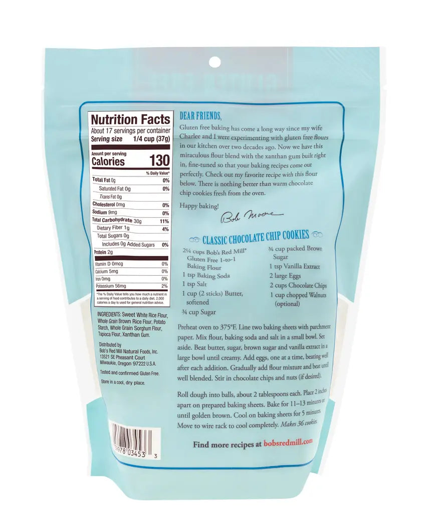 Bob's Red Mill Gluten Free 1 to 1 Baking Flour- 1.24kg