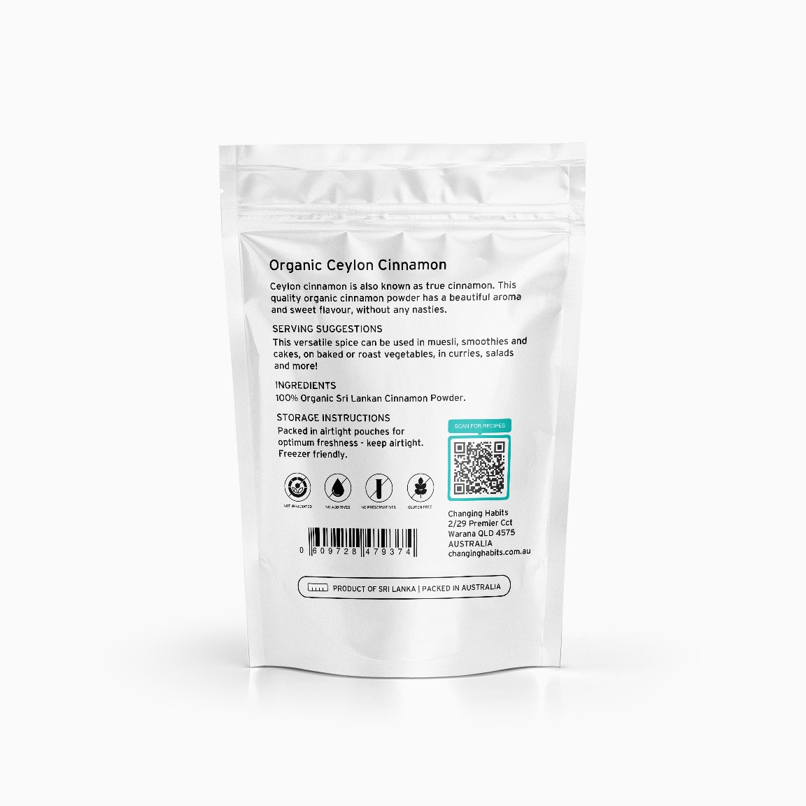 Changing Habits Organic Ceylon Cinnamon- 100g