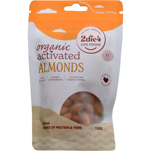 2die4 Organic Activated Almonds- 120g