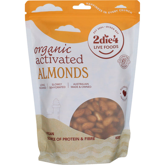 2die4 Organic Activated Almonds- 600g