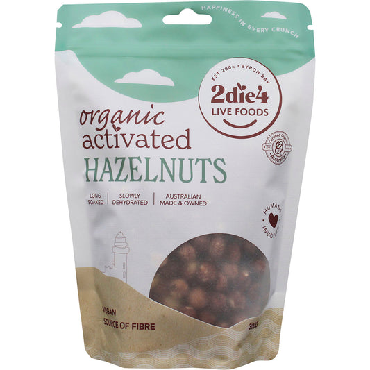 2die4 Organic Activated Hazelnuts- 300g